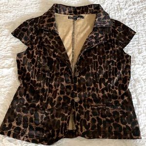 Leopard y2k vest blazer